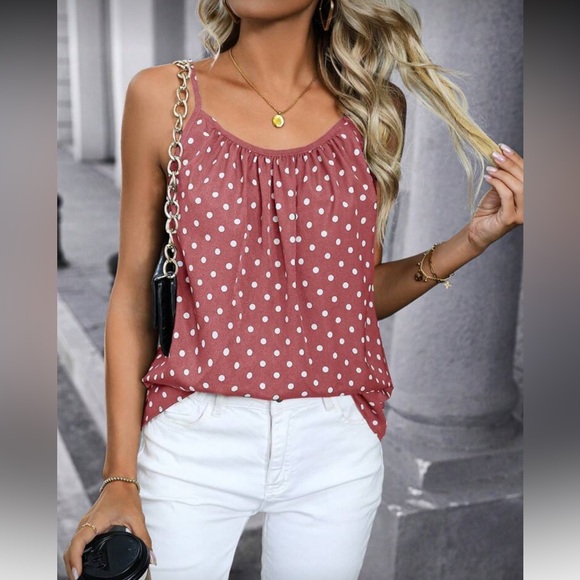 Boho polka dots cami top - Picture 1 of 5